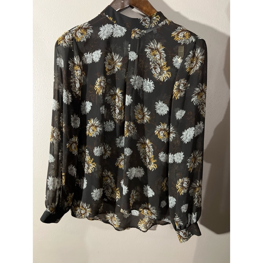 Ro&de sheer Floral Black Blouse